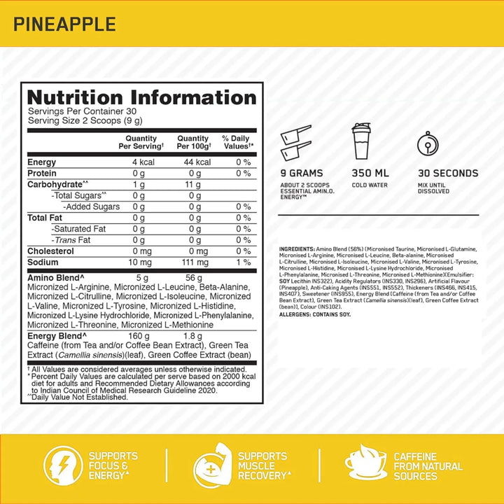 Optimum Nutrition Amino Energy Product vendor