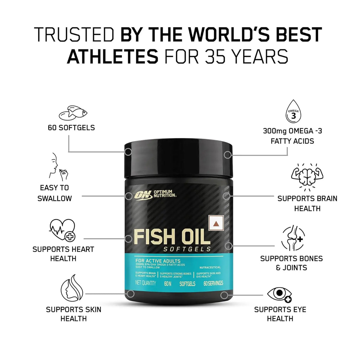 Optimum Nutrition Fish Oil - 60 Capsules Product vendor