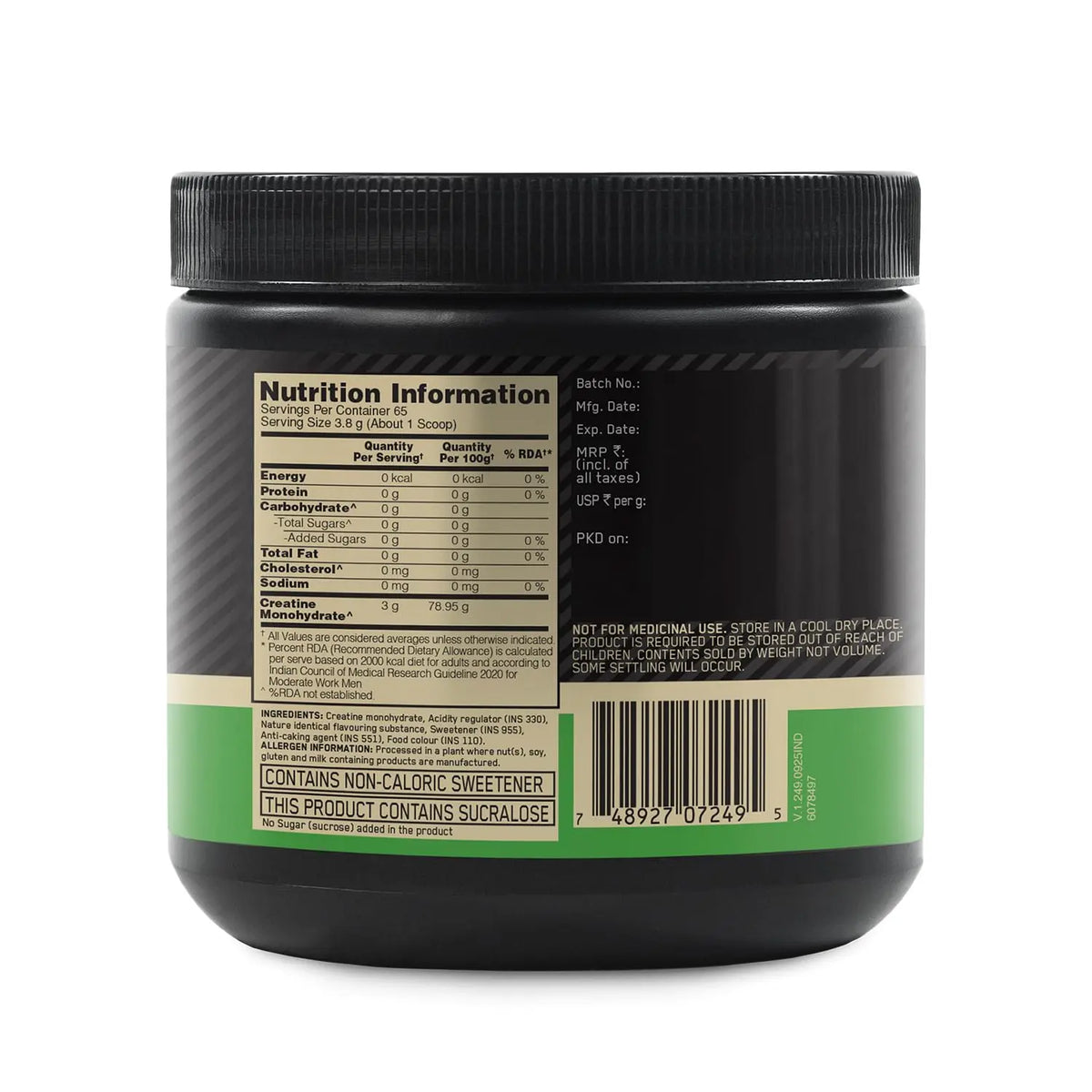 Optimum Nutrition Micronized Creatine Powder Product vendor