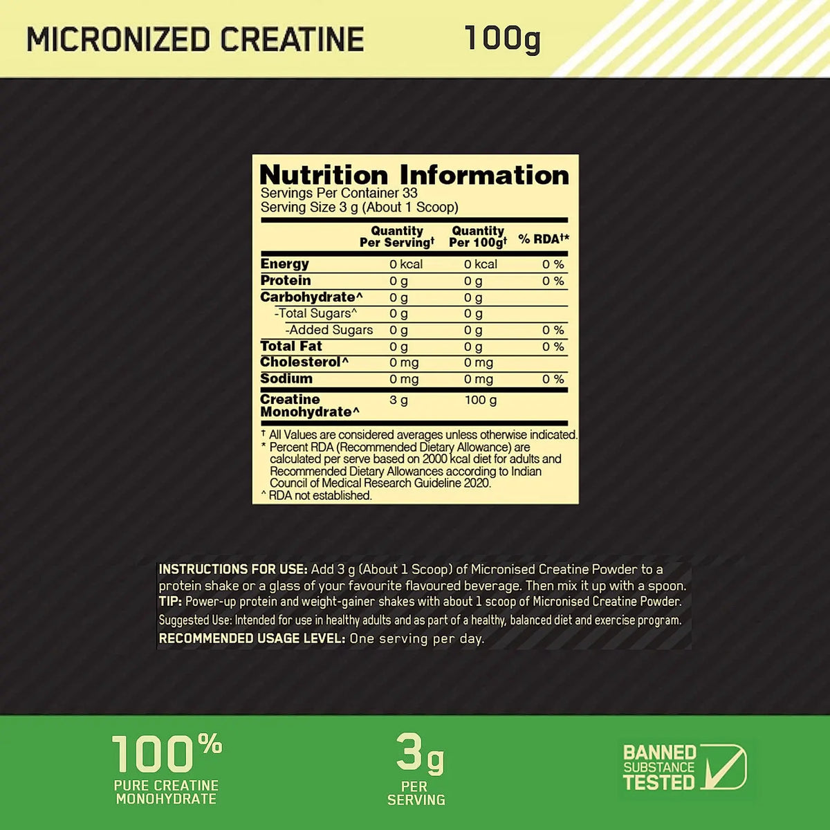Optimum Nutrition Micronized Creatine Powder Optimum Nutrition