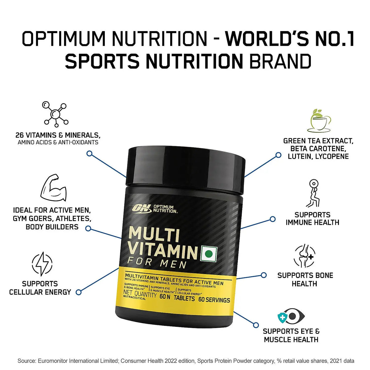 Optimum Nutrition Multivitamin for MEN- 60 Tablets Product vendor