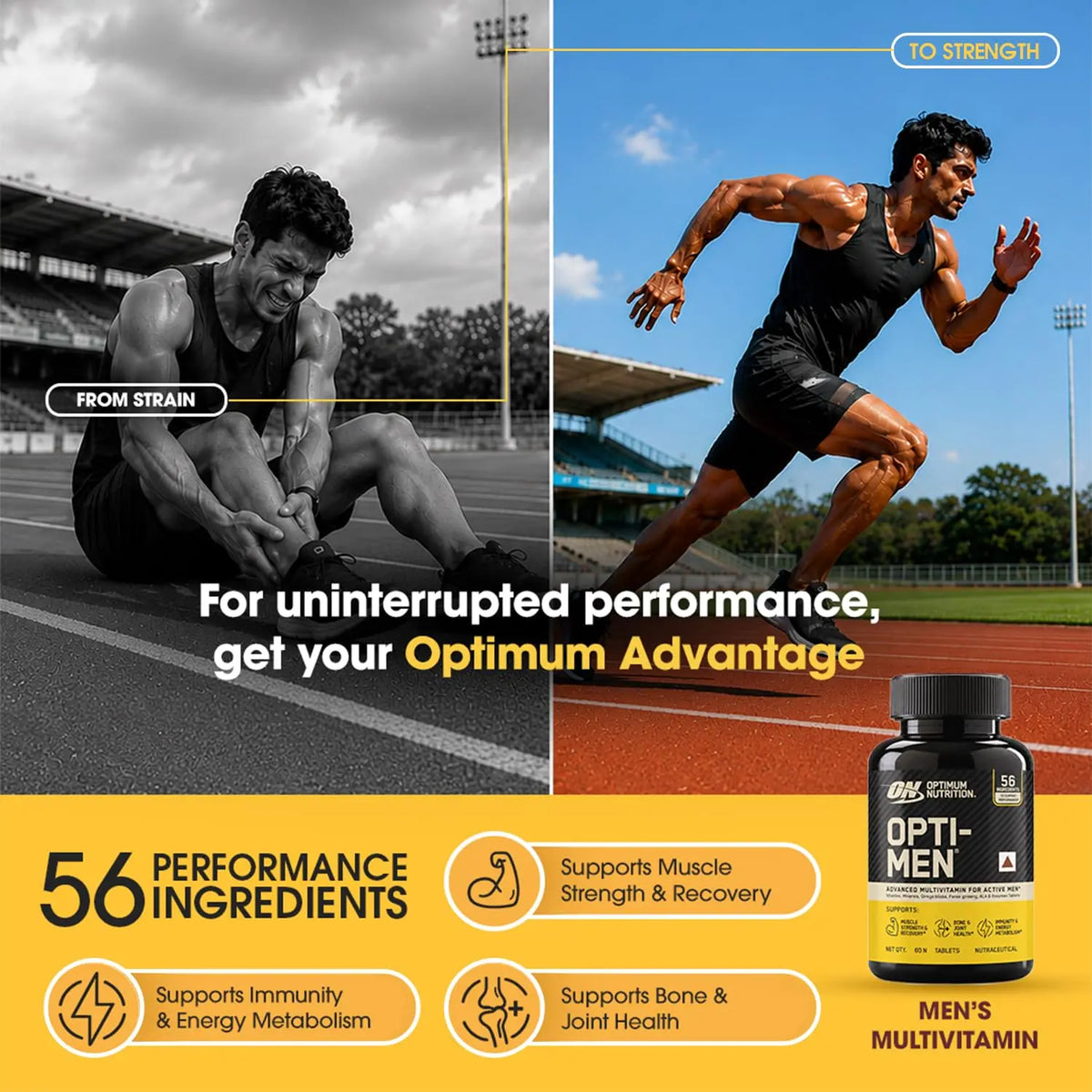 Optimum Nutrition Opti-Men - Advanced Multivitamins For Men , 60 tablets