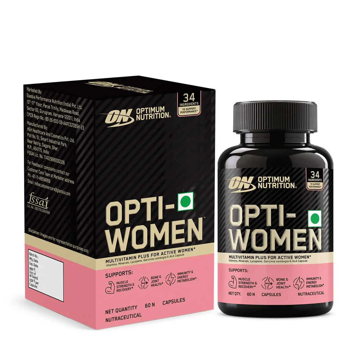 Optimum Nutrition Opti-Women - Multivitamin Plus For Women , 60 capsules