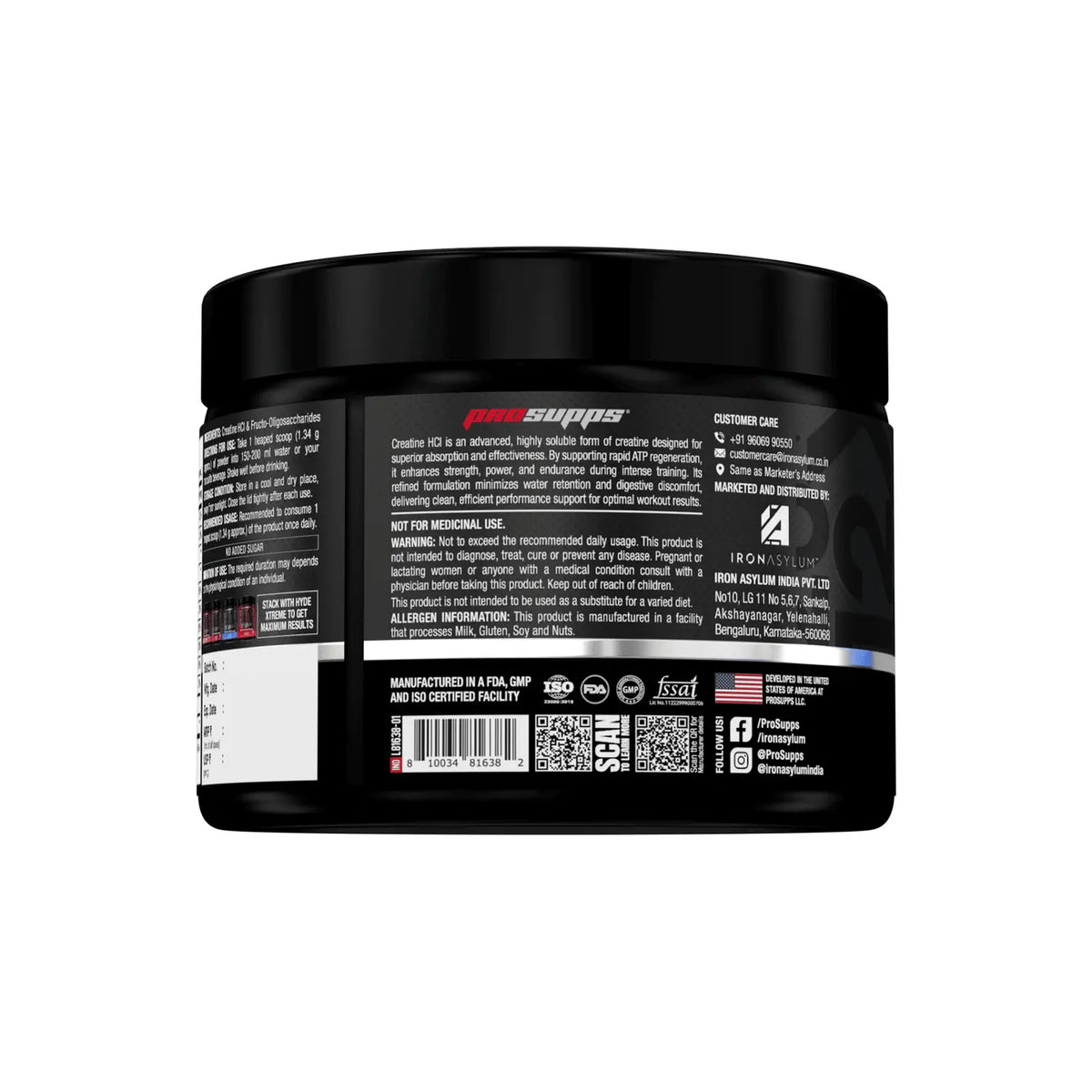 Prosupps Creatine HCL | Fast Absorption Creatine for Strength & Performance Product vendor
