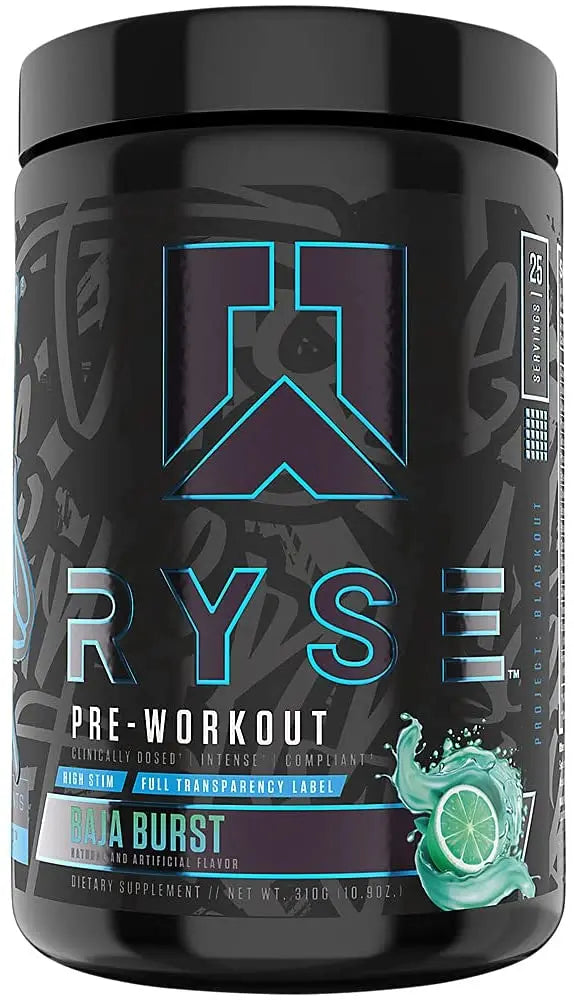 RYSE Project: Blackout PreWorkout (315 gm  / 25 Servings) RYSE