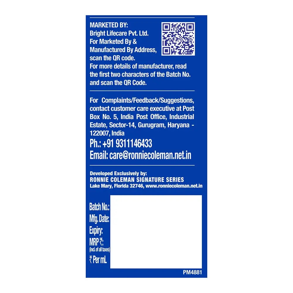 Ronnie Coleman L-Carnitine XS 3000 mg Liquid