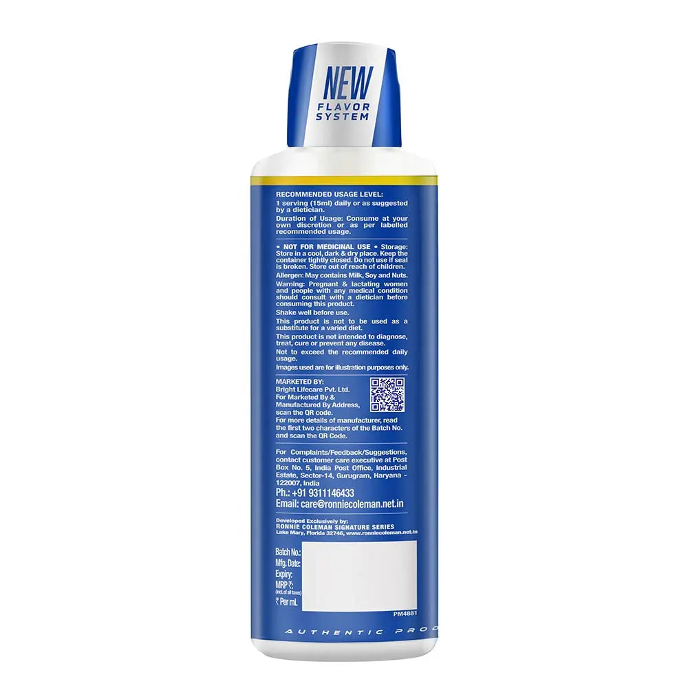 Ronnie Coleman L-Carnitine XS 3000 mg Liquid Product vendor