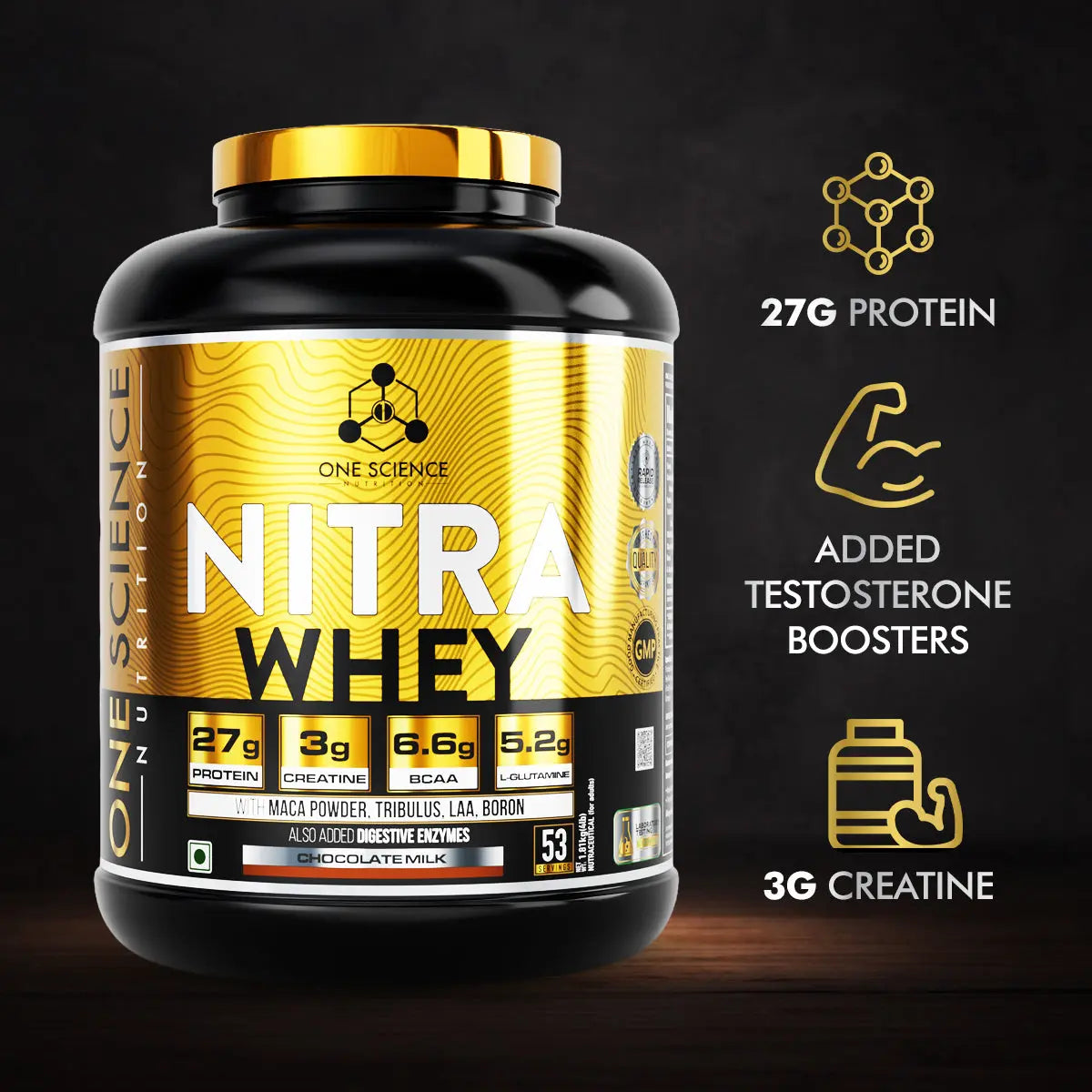 Tiger Combo Pack Nitra Whey Protein 4 LB with Daily Multivitamin 60 Capsules Product vendor