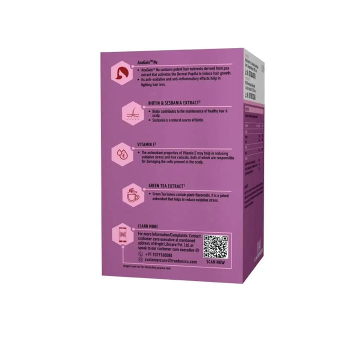 TrueBasics Advanced Biotin with Anagain, 60 tablet(s) Product vendor