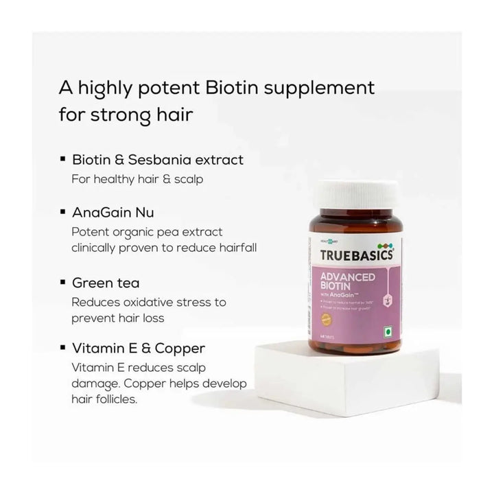 TrueBasics Advanced Biotin with Anagain, 60 tablet(s) Product vendor