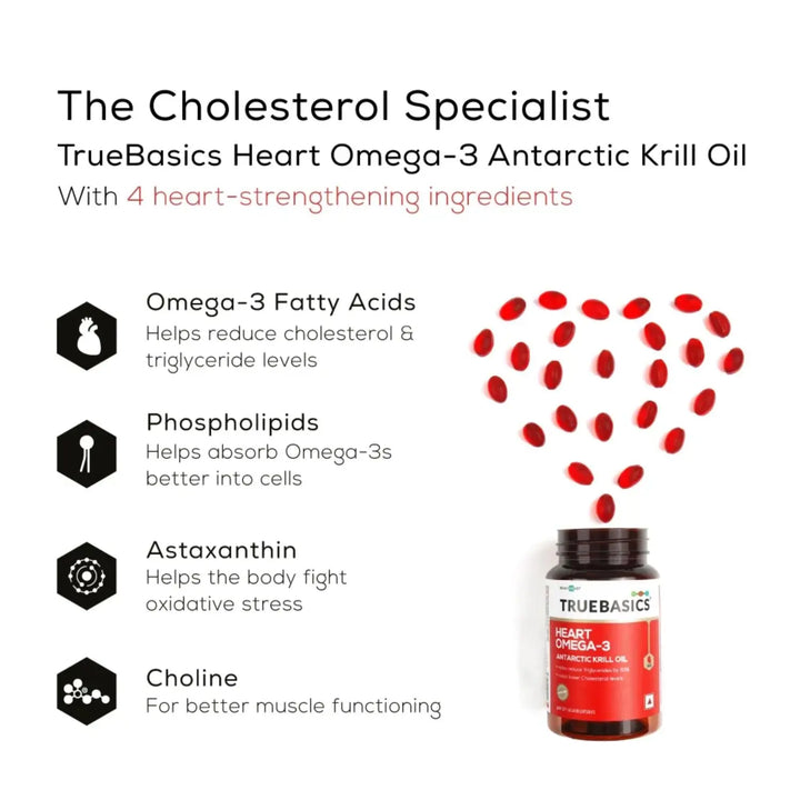 TrueBasics Heart Omega-3 Antarctic Krill Oil, 30 capsules Product vendor