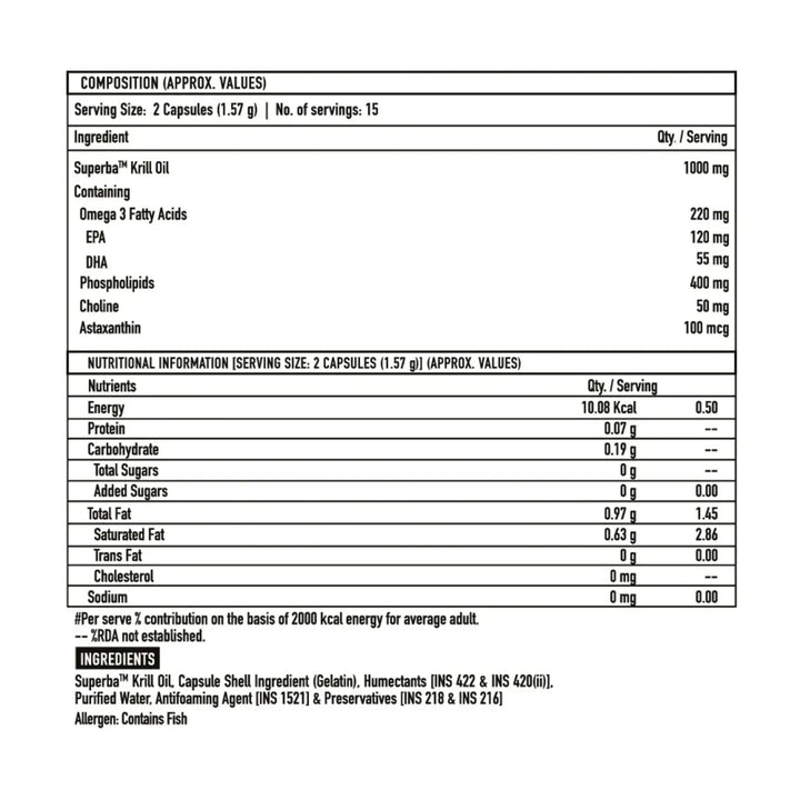 TrueBasics Heart Omega-3 Antarctic Krill Oil, 30 capsules Product vendor