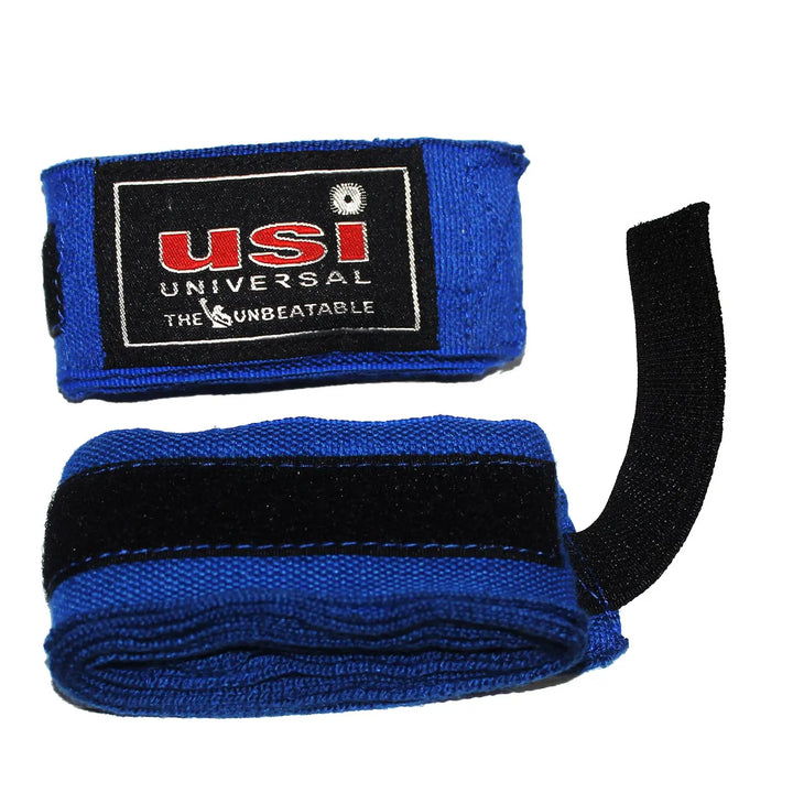 USI Universal Cotton Hand Wraps and Support, Boxing Protective Wraps (628A) Blue Color-1 Pair (No return no exchange) Product vendor