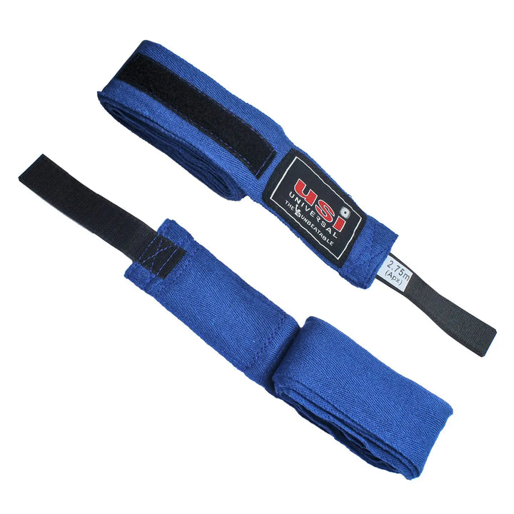 USI Universal Cotton Hand Wraps and Support, Boxing Protective Wraps (628A) Blue Color-1 Pair (No return no exchange) Product vendor