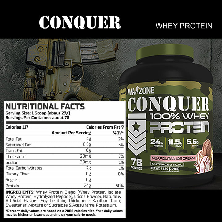 Warzone Conquer 100% Whey Protein Product vendor