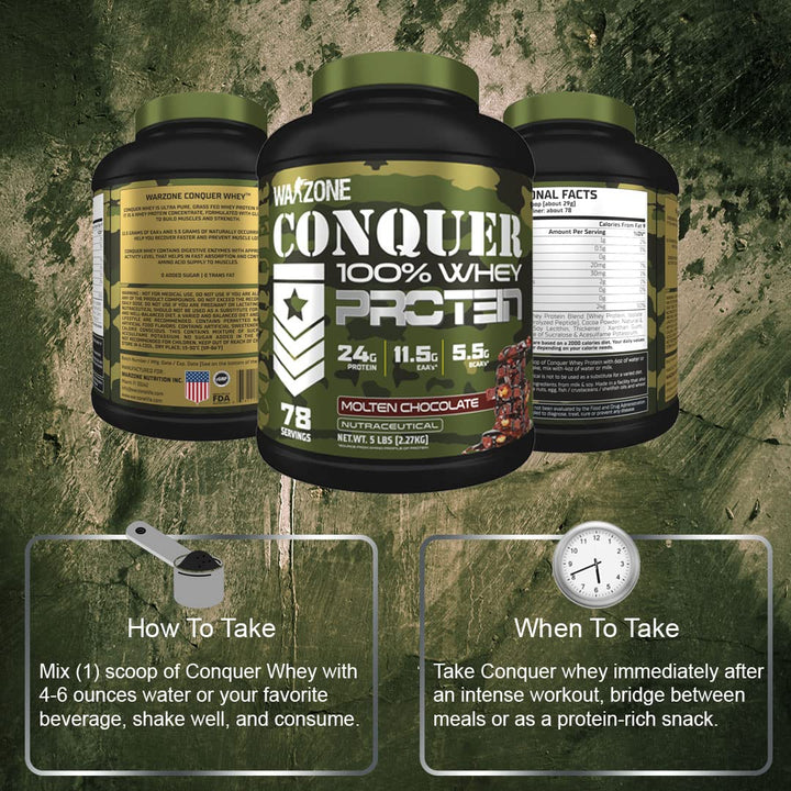 Warzone Conquer 100% Whey Protein Product vendor