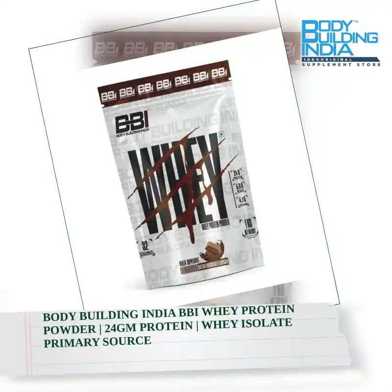 Body Building India BBI Whey Protein Powder | 24gm Protein | Whey Isolate Primary Source by@Outfy