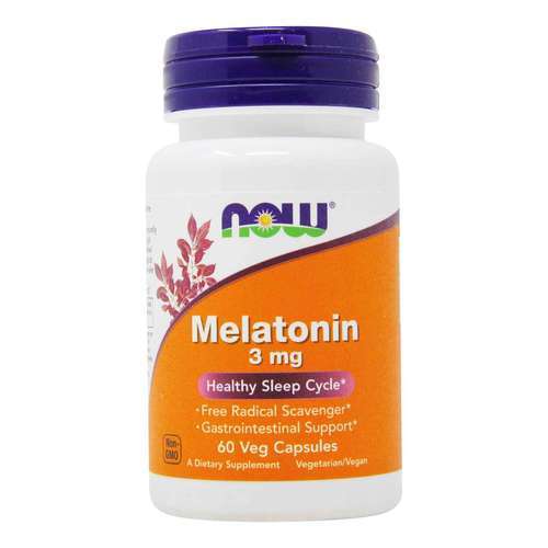 Now Melatonin - 3 mg - 60 Veg Capsules - Halt