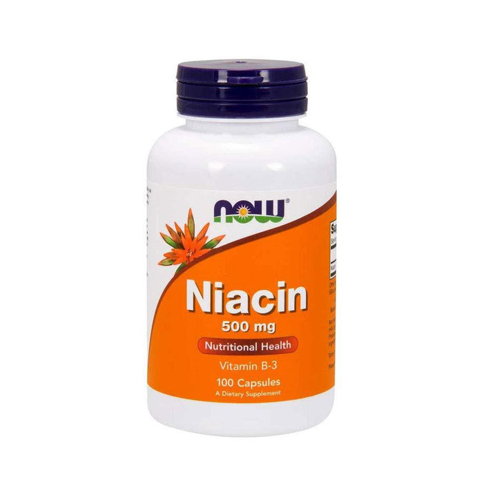 Now Foods Niacin 500Mg Capsules - 100 Caps - Halt