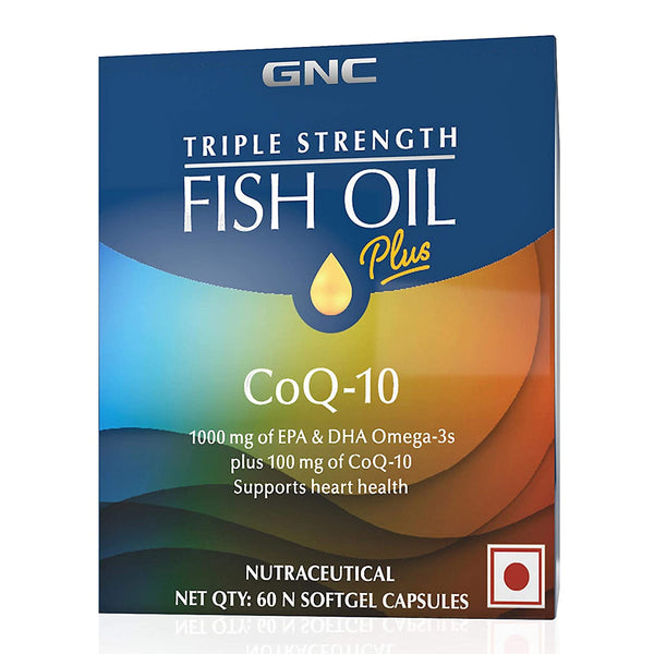 GNC Triple Strength Fish Oil Plus CoQ 10 (60 Softgel Capsule)