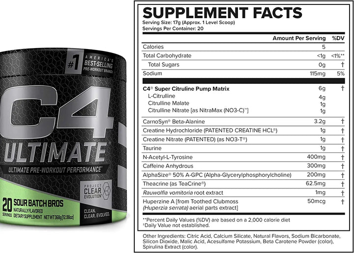 Cellucor, C4 Ultimate Pre-Workout Performance, Product vendor