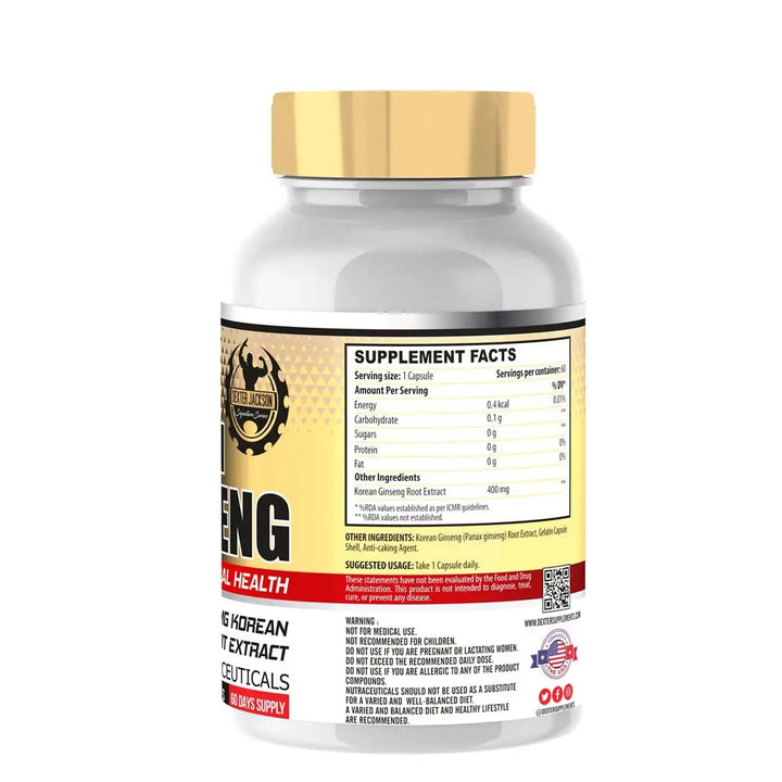 Dexter Jackson Korean Ginseng (60 Capsules) Product vendor