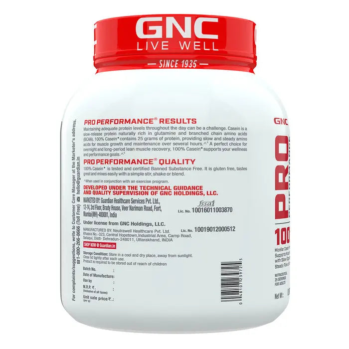 GNC Pro Performance 100% Casein Protein Product vendor