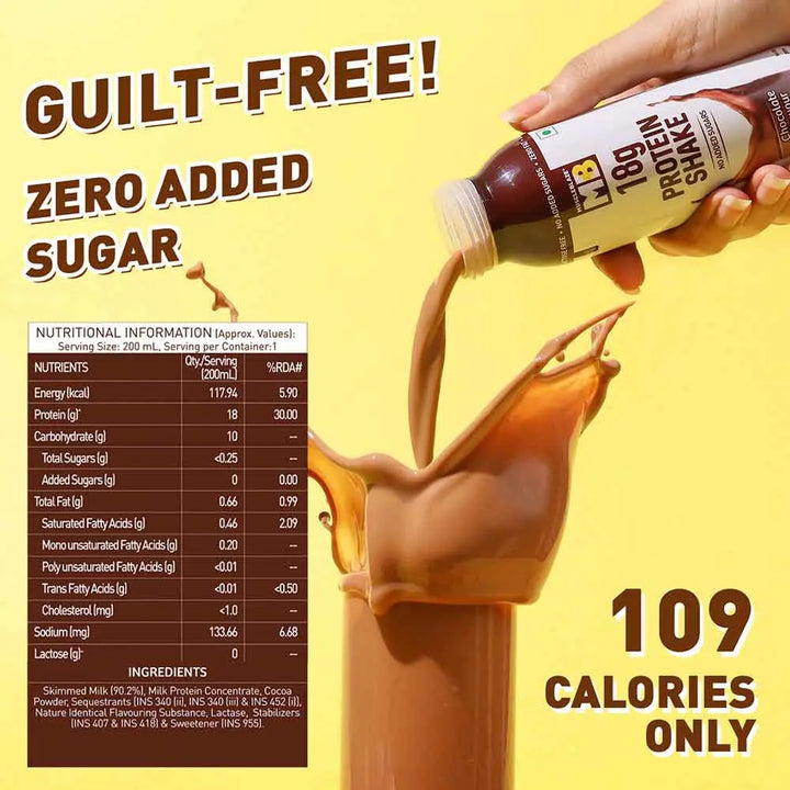 MuscleBlaze 18g Protein Shake (No Added Sugar), 6 Piece(s)/Pack (Exp 07/23) Product vendor
