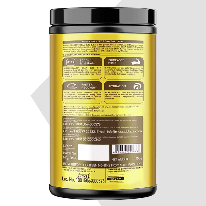 MuscleBlaze BCAA Gold 8:1:1 Product vendor