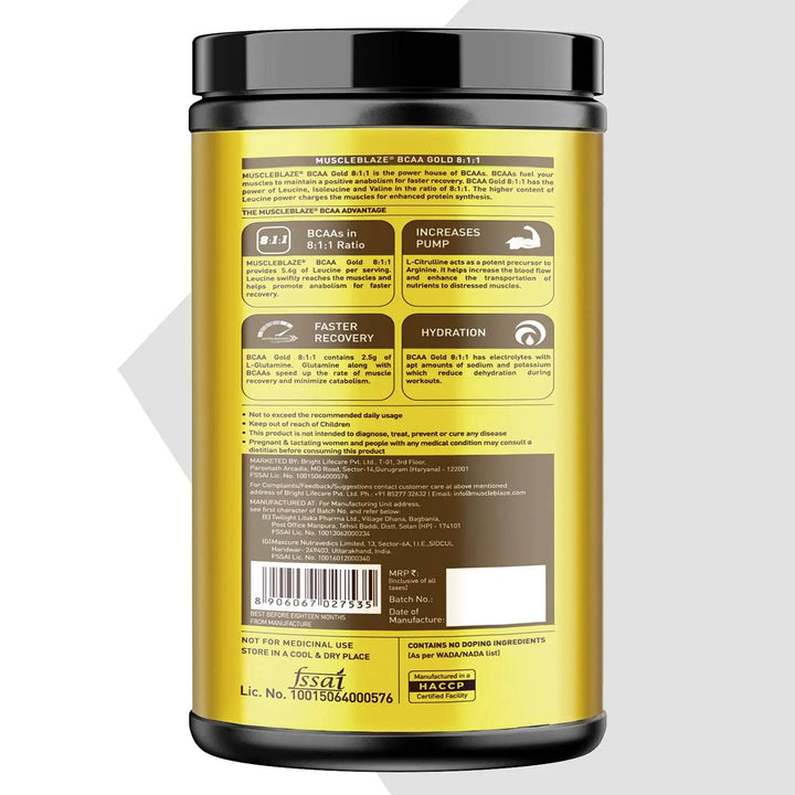 MuscleBlaze BCAA Gold 8:1:1 Product vendor
