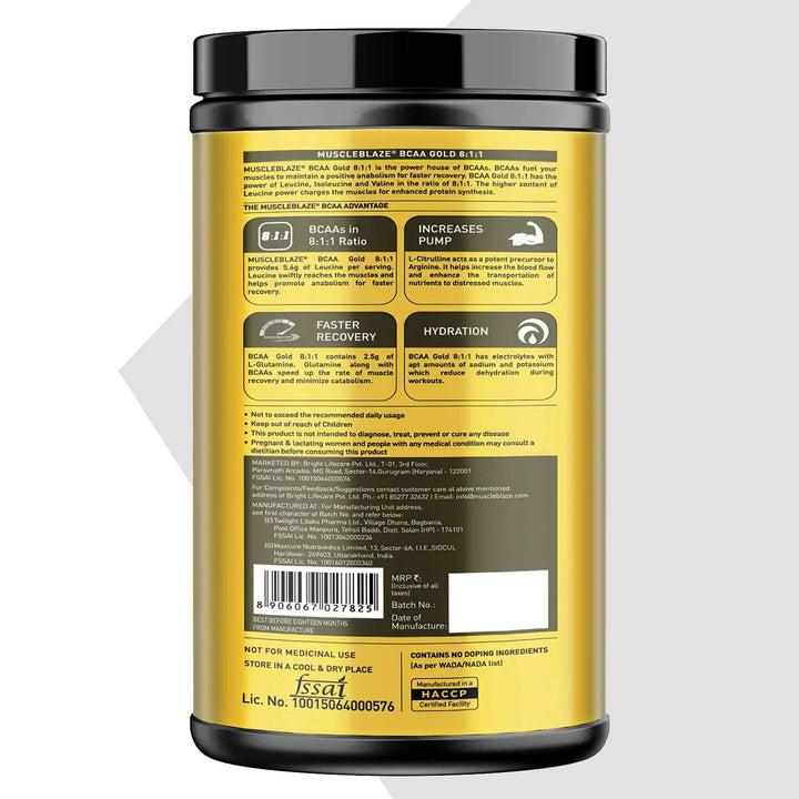 MuscleBlaze BCAA Gold 8:1:1 Product vendor