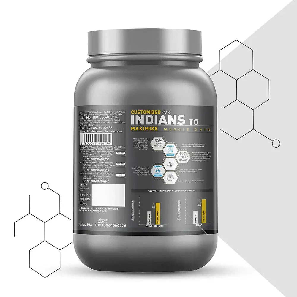 MuscleBlaze Biozyme Iso-Zero, Low/Zero Carb Product vendor
