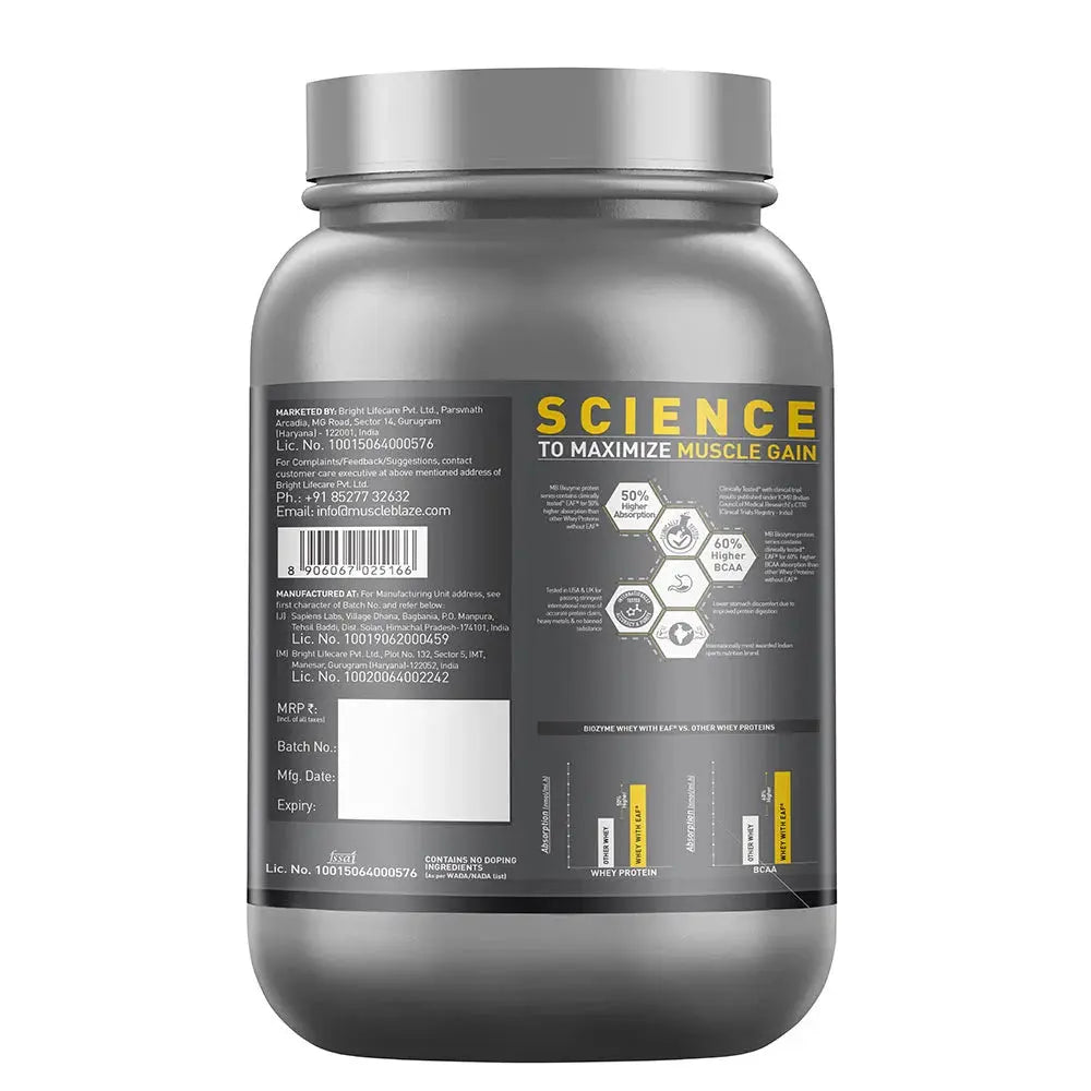 MuscleBlaze Biozyme Iso-Zero, Low/Zero Carb Product vendor