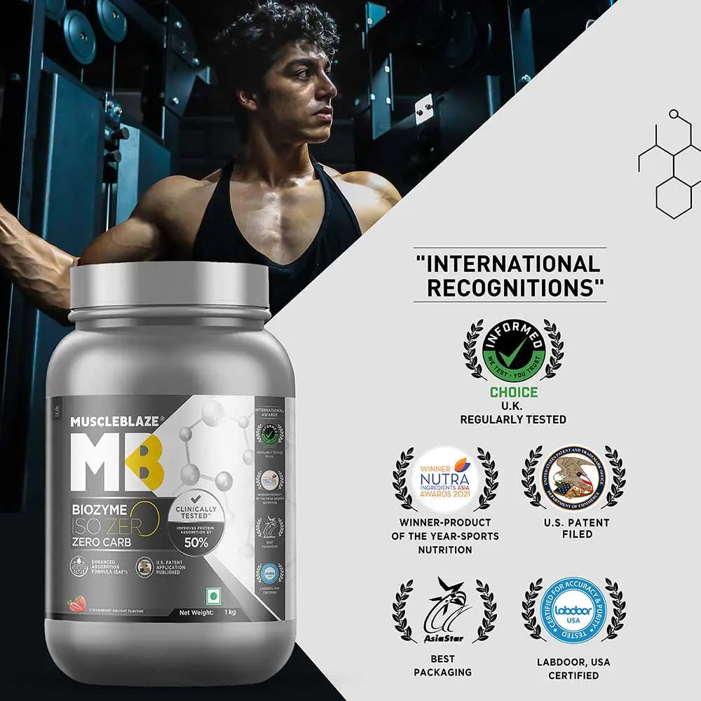 MuscleBlaze Biozyme Iso-Zero, Low/Zero Carb Product vendor