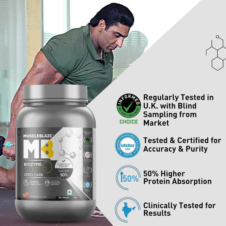 MuscleBlaze Biozyme Iso-Zero, Low/Zero Carb Product vendor