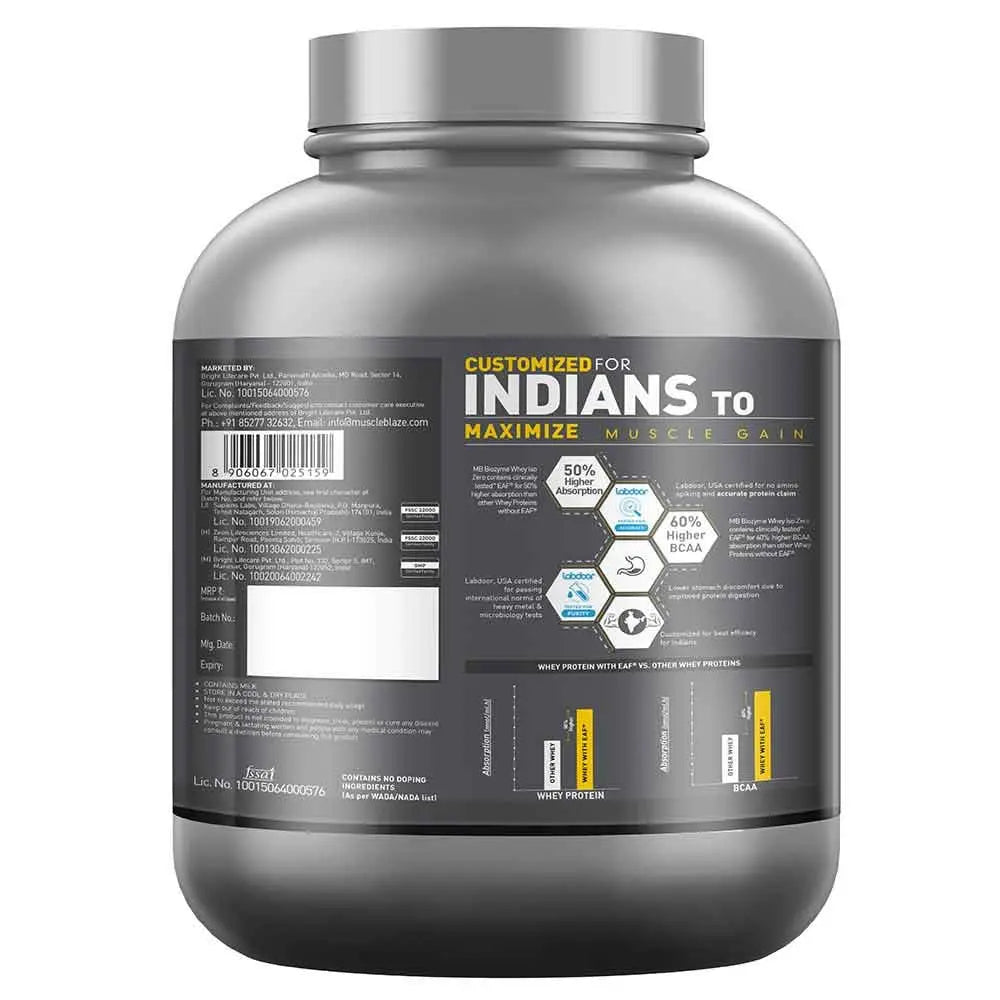 MuscleBlaze Biozyme Iso-Zero, Low/Zero Carb Product vendor