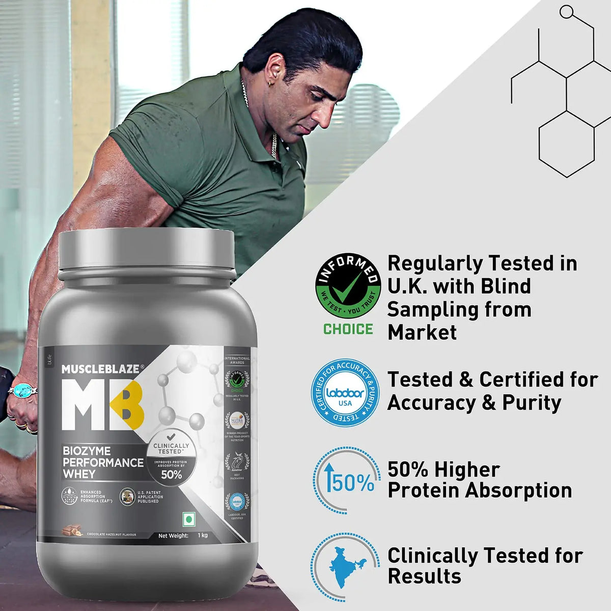 MuscleBlaze Biozyme Performance Whey Protein Product vendor