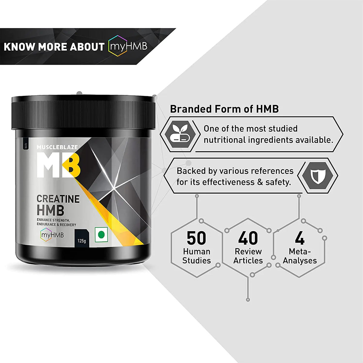 MuscleBlaze Creatine HMB Powder 125 gm (26 Servings) Product vendor