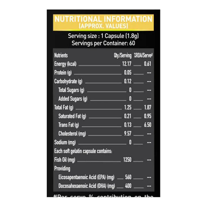 MuscleBlaze Fish Oil Gold Soft Gelatin Capsule (60 Capsules) Product vendor