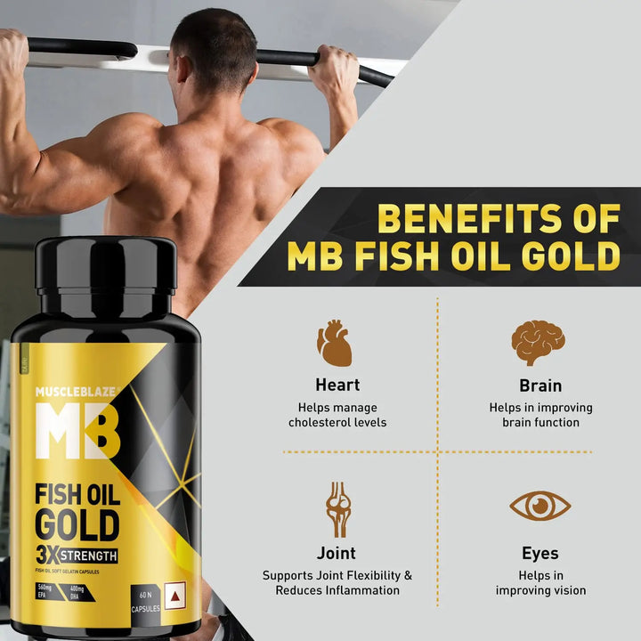 MuscleBlaze Fish Oil Gold Soft Gelatin Capsule (60 Capsules) Product vendor
