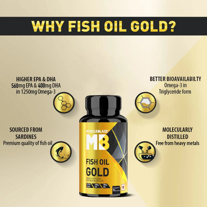 MuscleBlaze Fish Oil Gold Soft Gelatin Capsule (60 Capsules) Product vendor