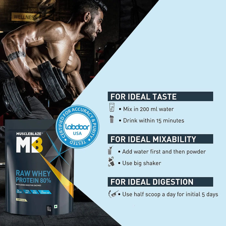 MuscleBlaze Raw Whey Protein 80% Product vendor