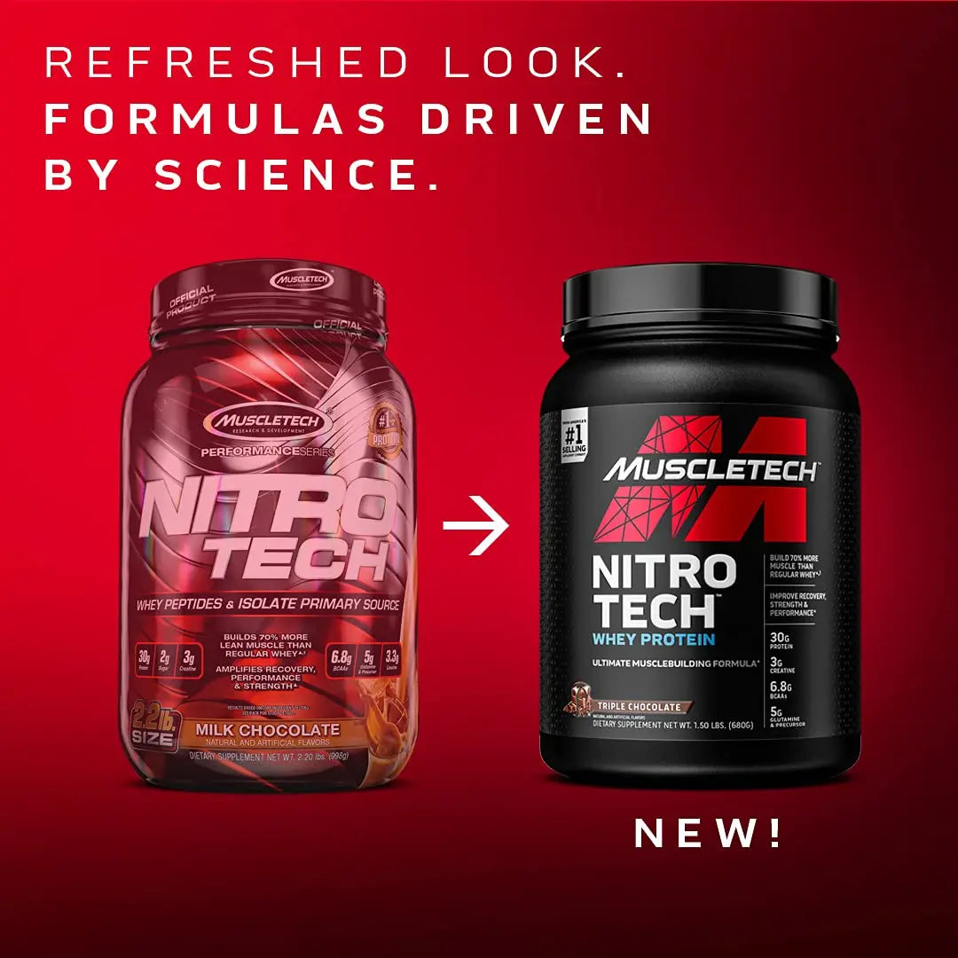 MuscleTech Nitro Tech Whey Protein | 70% more Muscle Gain | Muscle ...