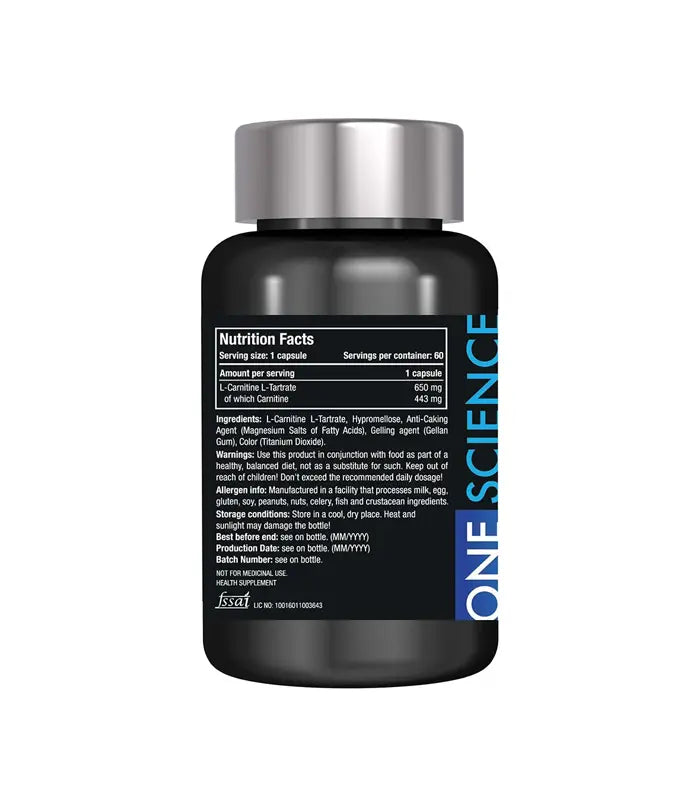 One Science Tech Plus L-Carnitine – 60 Capsules Product vendor