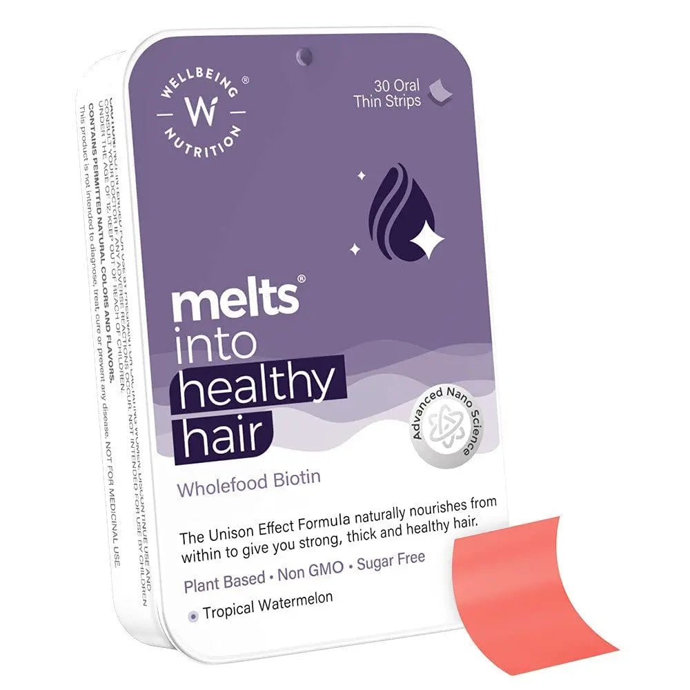 Wellbeing Nutrition Melts Healthy Hair (30 Oral Strips) Product vendor