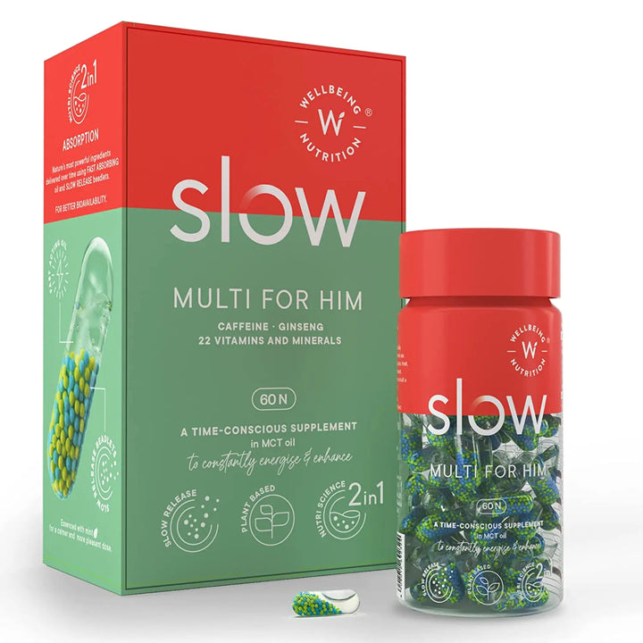 Wellbeing Nutrition Slow Multi For Him (Multivitamin for Men) 60 Capsules Product vendor