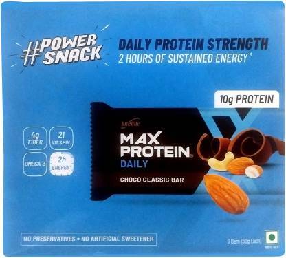 Rite Bite Max Protein Bars (300g - Pack of 6 Bars) 10g Protein - Brands, Protein, Protein Bar, Protein Foods, RITE BITE - Halt